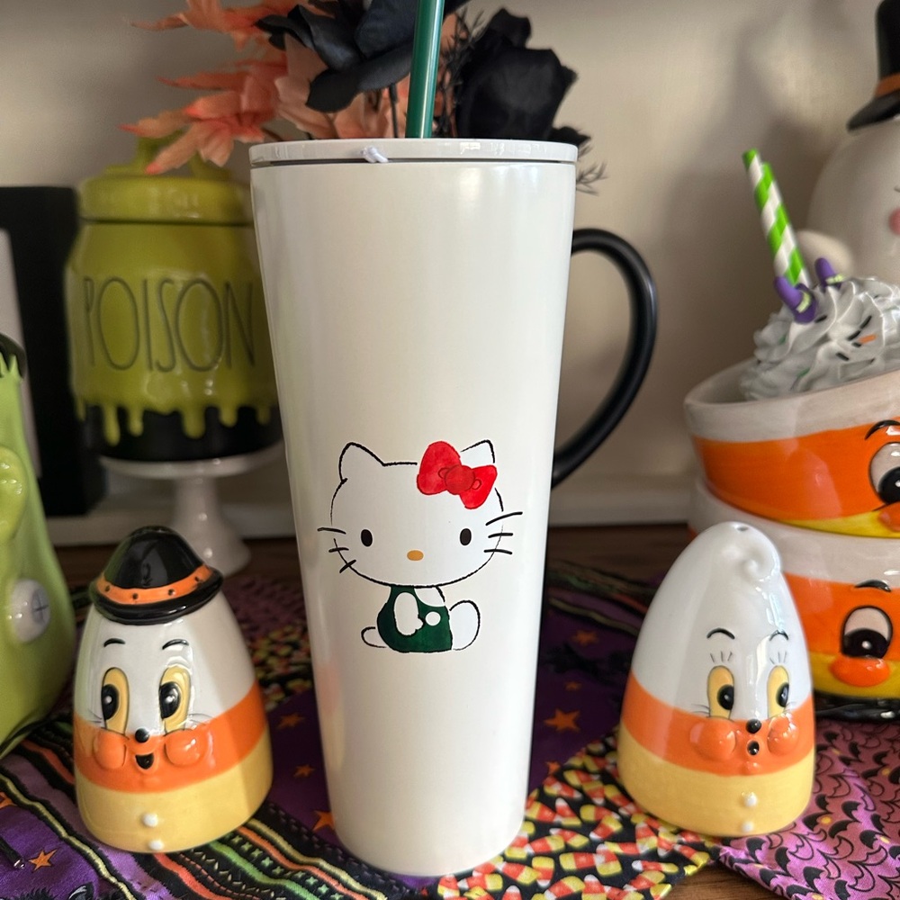 Hello Kitty White Tumbler with Red Bow